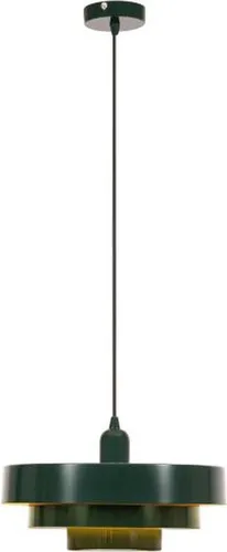 Hängelampe Metall Ø 35 cm Grün - Retro Design für jeden Raum - Stilvolle Hängelampe aus grünem Metall mit höhenverstellbarem Design. Perfekt für Esszimmer, Küche und Wohnzimmer, schafft individuelle Lichtakzente. Fassung E27 für freie Leuchtmittelwahl.