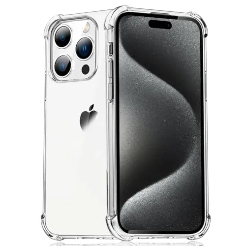 Melomon Hülle für iPhone 15 Pro 6.1 Zoll,Anti-Kratzt Stoßfeste,PC & TPU Schutzhülle,Transparent Stoßstange Handyhülle für iPhone 15 Pro (Durchsichtig)