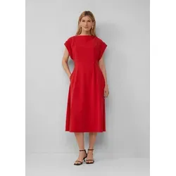 s.Oliver Midikleid Kleid Midikleid mit Turn-up-Ärmeln rot XXL (44)