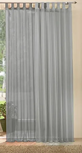 Gardinenbox Gardine transparent Set,61175 Grau 245x140, 611752
