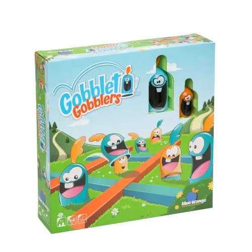 Asmodee Spiel Gobblet Gobblers - Spannendes Strategiespiel - Gesellschaftsspiel für Kinder ab 5 Jahren, fördert strategisches Denken und Geschicklichkeit.