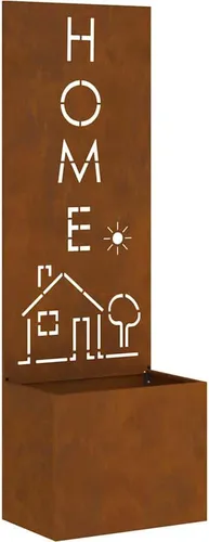 vidaXL Blumentopf mit dekorativem Paneel Rostig 50 x 140 cm