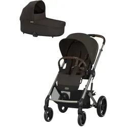 Cybex Kombi-Kinderwagen Balios S Lux mit Babywanne in Chocolate Brown - Eleganter Kombi-Kinderwagen für ab Geburt, bietet höchsten Komfort und Sicherheit für Ihr Kind. Ideal für den täglichen Einsatz in der Stadt.