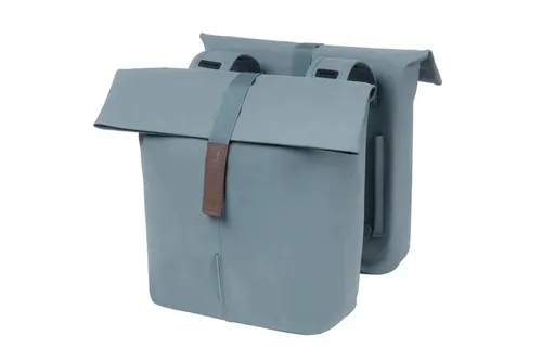 Basil City Doppelpacktasche 28-32 Liter - Graphite Blue - Fahrradtaschen, wasserabweisend und ideal für den täglichen Gebrauch oder längere Fahrradtouren.