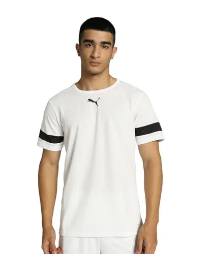 PUMA Herren Teamrise Jersey Shirt, Puma White-puma Black-puma White, S EU