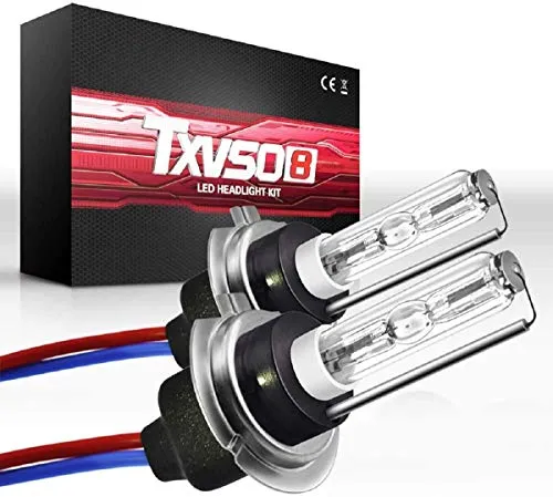 Sipobuy H7 55W VERSTECKTE Xenon-Birnen-Scheinwerfer-Wiedereinbaulampe, Metallunterseite, 8000k Eisblau, 2pcs/set