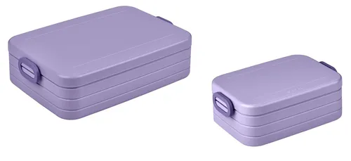 Mepal Take a Break Duo Pack - Lunchbox für 2 bis 4 Sandwiches - Lunch-Boxen für Meal Prep, robust und mit Unterteilung für gesunde Snacks, perfekt für unterwegs und mikrowellengeeignet.