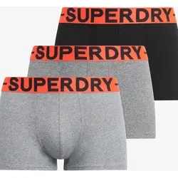 Superdry M3110450B 3er-Set Boxershorts für Herren - Herrenunterhosen aus Baumwolle mit elastischem Bund für maximalen Komfort. Ideal für den perfekten Start in den Tag!