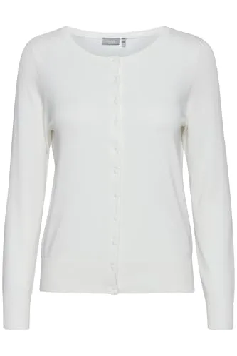 Fransa Strickjacke Plain in Weiß L von Fransa