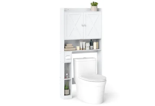 COSTWAY Badregal, Toilettenschrank schmal, platzsparend 172,5cm