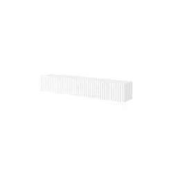 Selsey TV-Schrank TELIRE Hängend 175 cm, Weiß - TV-Halterungen, modernes hängendes Design mit grifflosen Lamellenfronten für einen eleganten Look und platzsparende Wandmontage.