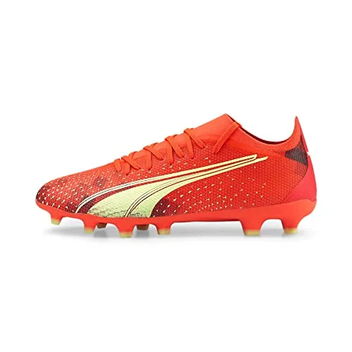 PUMA ULTRA MATCH FG/AG, Fussballschuh, FIERY CORAL-FIZZY LIGHT-PUMA BLACK,