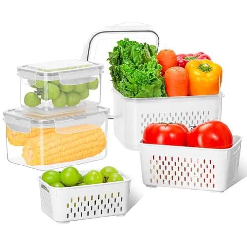 VINATO 3 Set Frischhaltedosen mit Sieb