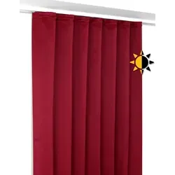 Beautex Verdunkelungsvorhang rot 140x245 cm - Gardinen mit Kräuselband, blickdicht und ideal für optimalen Lichtschutz in Ihrem Wohnraum. Pflegeleicht bis 30 Grad waschbar.