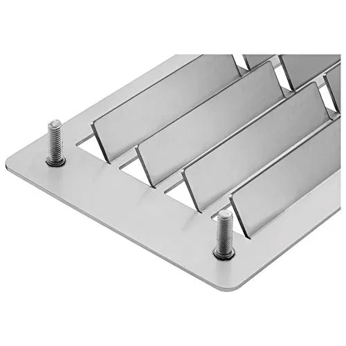 Format Sockelsichtschutzgitter 500 x 100 mm – Edelstahl - Hochwertiges Sockelsichtschutzgitter aus matt gebürstetem Edelstahl, ideal für eine effiziente Belüftung mit 207cm² Luftdurchlass. Perfekt für Abzüge, Gitter & Belüftungen.
