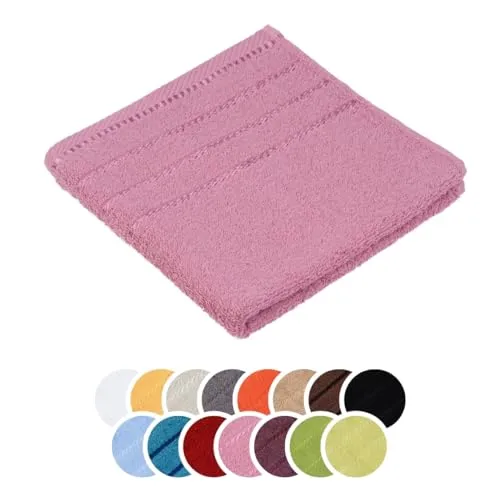 liebling Handtuch, 100% Baumwolle, Serie Potsdam, 50 x 100 cm, 60 Grad waschbar, trocknergeeignet, Farbe: Altrosa
