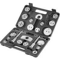 STAHLWERK Bremskolben-Rücksteller Set 22 Teile - Bremssattelwerkzeugset für professionelles Zurückdrehen der Bremskolben, ideal für gängige Fahrzeugtypen und sorgt für effizienten Bremsenwechsel.