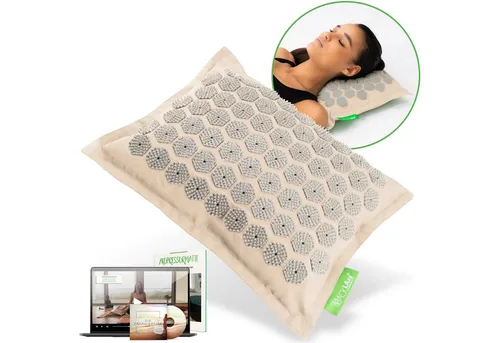 BACKLAxx® Akupressurmatte mit Kissen in beige von BACKLAxx®