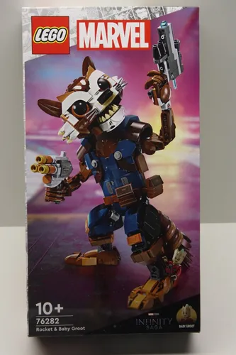 LEGO Marvel Rocket Baby Groot - Baubares Superhelden-Spielzeug mit 2 Figuren, für kreative Abenteuer und Rollenspiel ab 10 Jahren