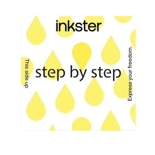 Inkster Tattoo - Schriftzug step by step | vegane & wasserfeste Temporäre Tattoos für Erwachsene - EU-Kosmetikzertifizierte Farbe - revolutionäres 2 Wochen Tattoo | Premium Klebetattoos & Fake Tattoo