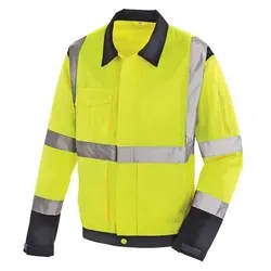 BIG-TEXXOR Warnschutzjacke Davenport - Leuchtgelb/Navy - Arbeits- & Schutzkleidung mit hoher Sichtbarkeit, ideal für Sicherheit bei Arbeiten im Freien, erhältlich in den Größen S-3XL.