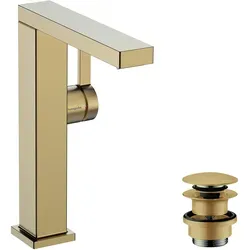 HG EH-WT-MI Fine Tecturis E ComfortZone 210 CoolStart in brushed bronze - Hochwertige Waschtischarmatur mit komfortabler Ausladung von 157 mm und 120° Schwenkbereich, ideal für moderne Badezimmer. Keramikmischsystem und Push-Open-Ablaufgarnitur sorgen für Benutzerfreundlichkeit.