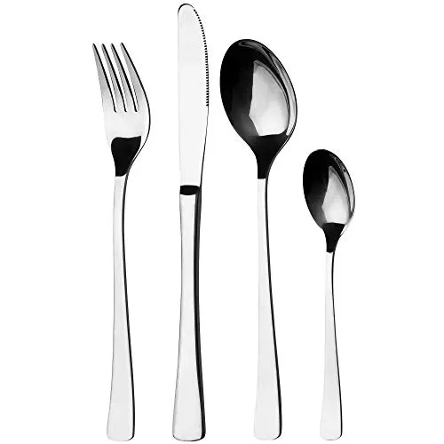 GRÄWE Besteckset für 6 Personen aus Edelstahl - 24-teiliges Menübesteck, nickelfrei und rostfrei, ideal für Allergiker. Handpoliert für besten Griffkomfort, spülmaschinengeeignet und perfekt für jeden Anlass.