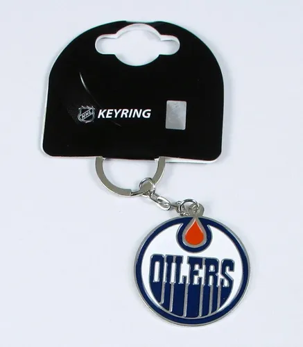 Edmonton Oilers NHL Schlüsselanhänger Keyring in blau von Edmonton Oilers