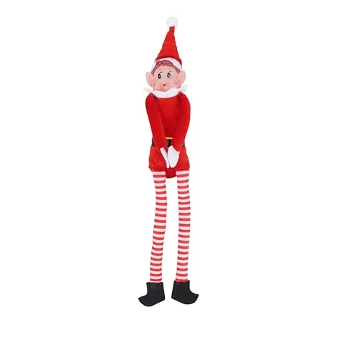 Captor Weihnachtself Figur, Wichtel Figuren Plüsch mit Langen Beinen 38cm, Elfen Figuren Wichtel Puppe Mädchen Junge, Elf Puppe Weihnachtselfen Deko, Wichtel Elfe für Weihnachtsdekoration (Elfenjunge)