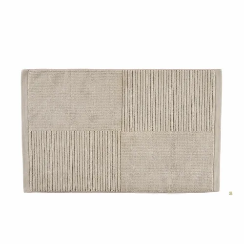 Zone Denmark Badematte Classic Sand, 80x50 cm - Hochwertige Baumwoll-Badematte in Beige, ideal für ein stilvolles Badezimmer und bietet einen weichen, komfortablen Untergrund.