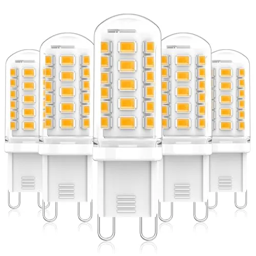 Eco.Luma G9 LED Lampen Warmweiß 2700K, LED Leuchtmittel 3W Ersatz Für Halogenlampe 40W 50W, AC 230V Mini Glühlampe, Kein Flackern 500LM, Nicht Dimmbar 5er Pack