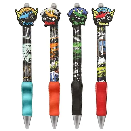 sarcia.eu Autos Radierbarer Stift mit Radiergummi, Gel, automatisch, BLAUE TINTE, schulgeeignet, 0,5 mm, 1 Stift