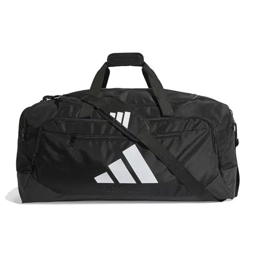 adidas Unisex Training Defender Duffle Bag Large, Black/White, One Size