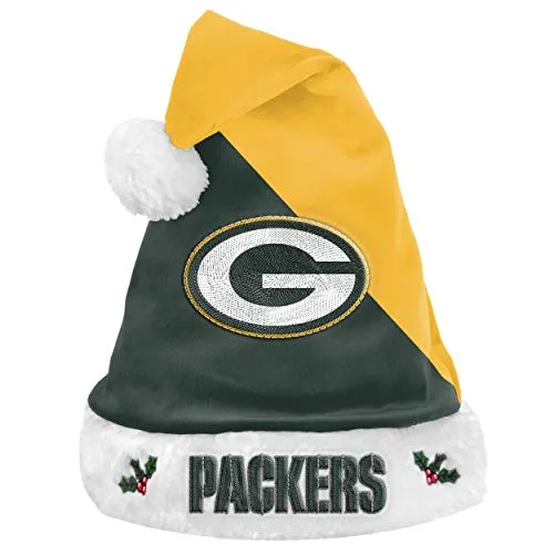 FOCO Green Bay Packers NFL 2021 Colorblock Santa Hat - Stück