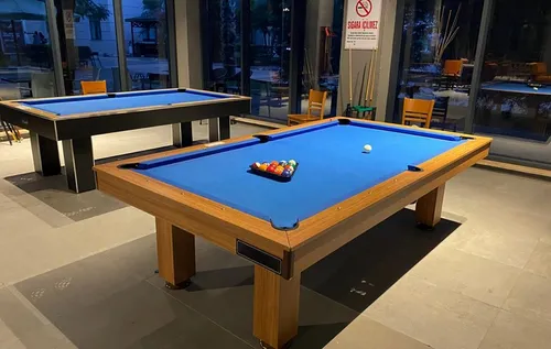 Billardtisch Pooltisch 8ft – Billiardtable für Freizeitspaß - Ideal für gesellige Abende: Robuster 8 Fuß Billardtisch in Braun, Maße ca. 257.5 x 145.5 cm, perfekt für den professionellen Einsatz und Freizeitaktivitäten.