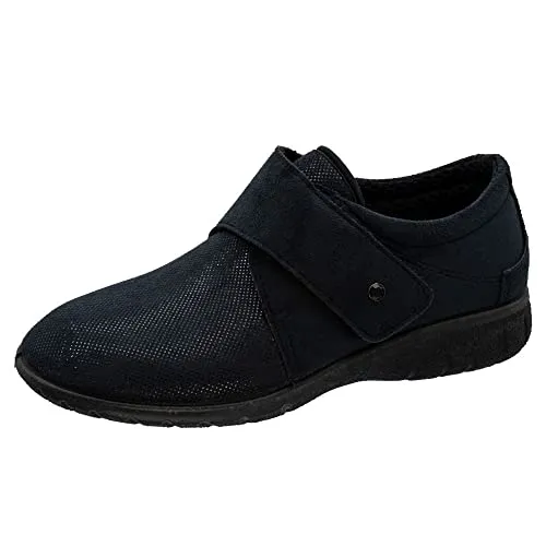 Fischer Markenschuh Damen, Frauen Hausschuhe,Wechselfußbett,patschen,schlapfen,drinnen,Indoor,daheim,zuhause,Women's,Schwarz,40 EU / 7 UK