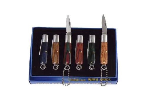 Mini Taschenmesser 6er Satz mit Schlüsselkette von Haller Messer