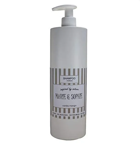 MARIE & SOPHIE Shampoo Vanilla Mango 1000 ml - Mildes und feuchtigkeitsspendendes Shampoo für gesunde Haare, vegan und ohne Silikone. Ideal für die ganze Familie, auch für Kinder geeignet.