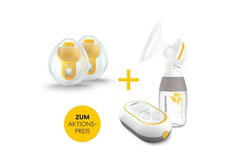 AKTIONSPACK Freestyle Mini Classic & Handsfree Doppelpumpset - Kompakte elektronische Milchpumpe mit Handsfree Doppelpumpset. Ideal für flexibles Pumpen und einfache Handhabung. Perfekt für aktive Mütter.