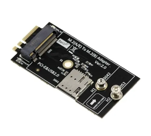 KALEA-INFORMATIQUE M2 B Key und Nano SIM auf M.2 E A Key Adapter für 3G 4G 5G und WiFi Modulkarte, Unterstützung von USB Typ und PCIe Karten.