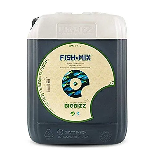 BIOBIZZ Fish-Mix 5 Liter - Biologischer Dünger für die Wachstumsphase, ideal für alle Pflanzenarten, mit Langzeitwirkung bis zu 6 Wochen, perfekt für drinnen und draußen.