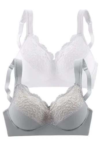 petite fleur by Lascana Soft-BH (Packung, 2 Stück) ohne Bügel mit Komfortträgern – auch ideal für große Größen