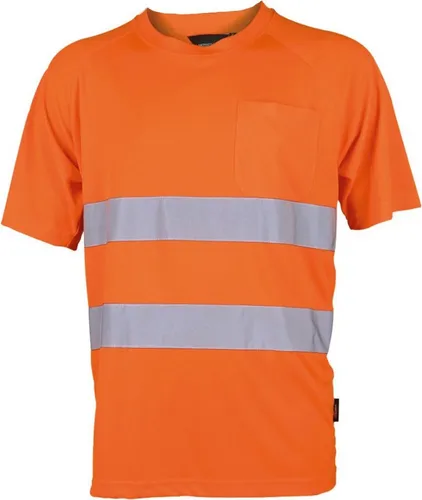 vizwell Arbeitshose Arbeitsshirt Warnschutz T-Shirt, Orange Gr. XXXXL (1-tlg)