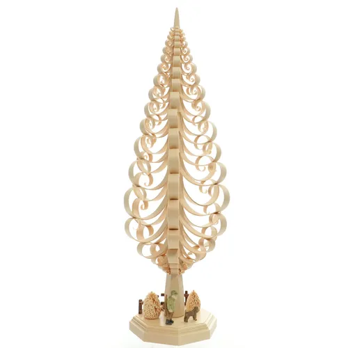 Tischdekoration Spanbaum mit Förster 18,5x60x18,5cm NEU Holzbaum Weihnachtsdeko