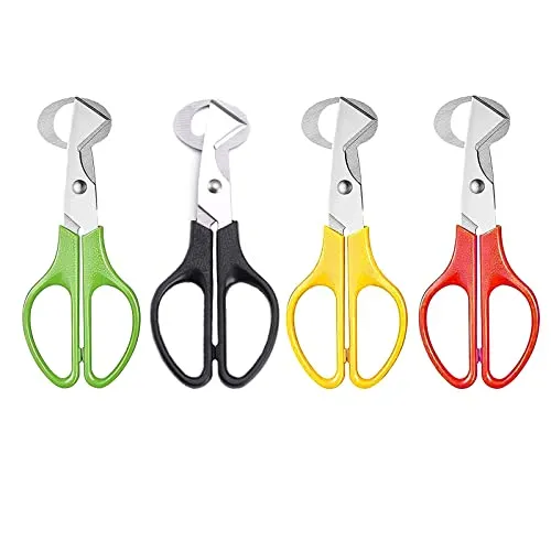 Stück Wachteleier Schere, Edelstahl Wachteleierschere, Eierteiler Eier Opener für Zuhause, Küche, Restaurant(Rot、Grün、Gelb 、Schwarz) 4