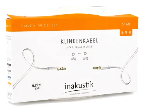 inakustik Star Stereo Klinkenkabel 3,5mm AUX Kabel Jack Plug Klinke 0,75m 592