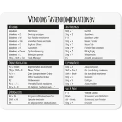 Mauspad mit Windows Tastenkombinationen