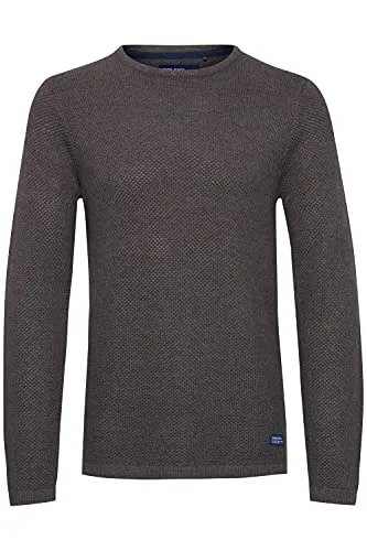 Blend Alfons Herren Strickpullover Grobstrick Pullover aus 100% Baumwolle, Größe:XXL, Farbe:Pewter Mix (200277)