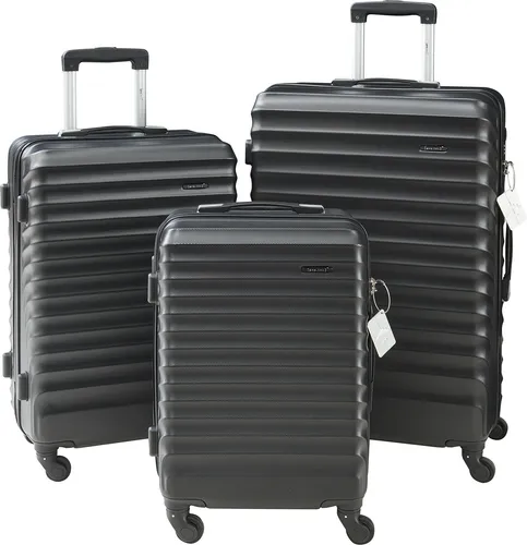 pro.tec Koffer Set 3-teilig Pona – Leichter ABS Hartschalenkoffer mit TSA Schloss