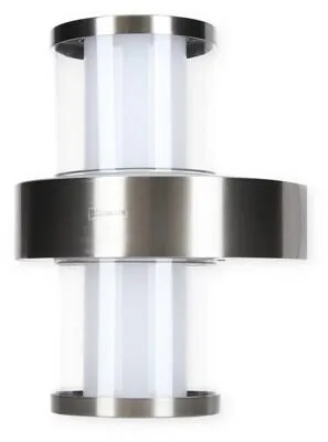 Eglo Beverly 1 LED-Wandleuchte, Edelstahl, weiß (94799) - Moderne Wandleuchte mit 2x3,7W LED, energieeffizient und ideal für stilvolle Beleuchtung in Wohnräumen.